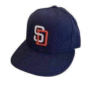 Vintage San Diego Padres New Era Baseball Fitted Hat 6 3/4 Diamond Collection
